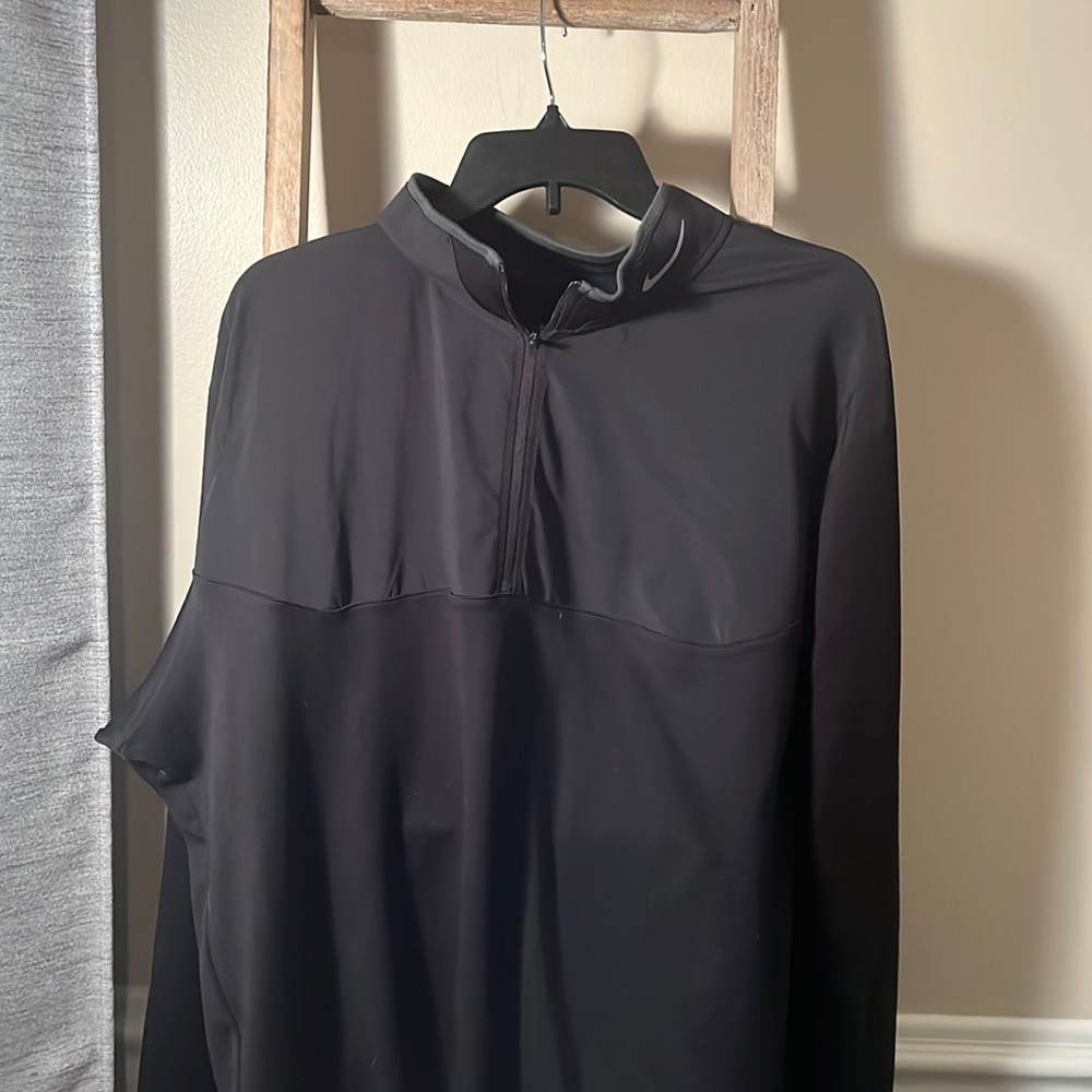 Nike Black and Gray Quarter Zip Up